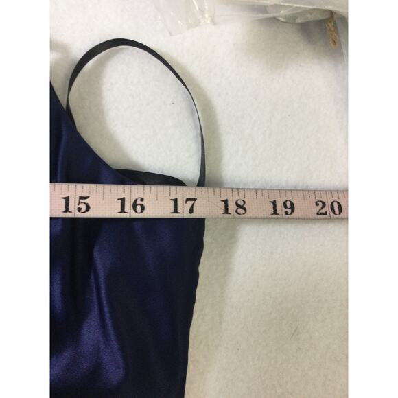 B DARLIN SZ 11 12 juniors navy blue pleated strappy A-Line midi Dress NEW b65 - Picture 4 of 8